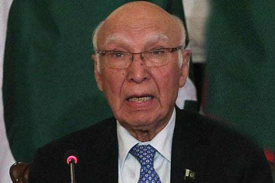 Indian nuclear missile tests pose serious threat to Pakistan: Sartaj Aziz 