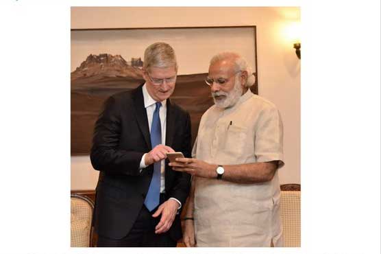 Apple chief Tim Cook meets Indian PM Modi