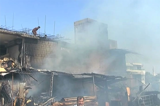 Fire guts furniture godown in Karachi