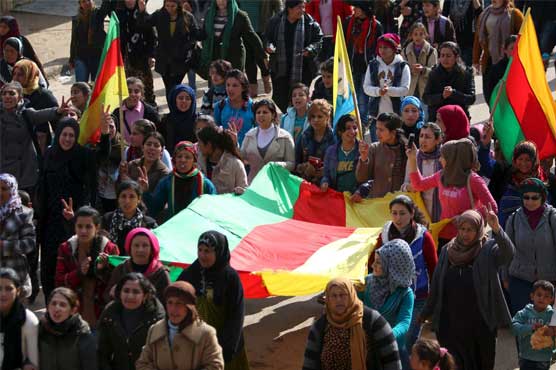 Kurds march against Erdogan in Germany, France