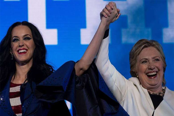 Katy Perry the latest in string of stars to sing Clinton's praises