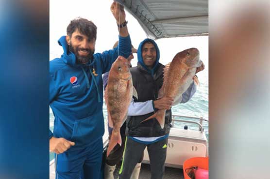 A day out: Misbah, Younis spotted fishing in New Zealand