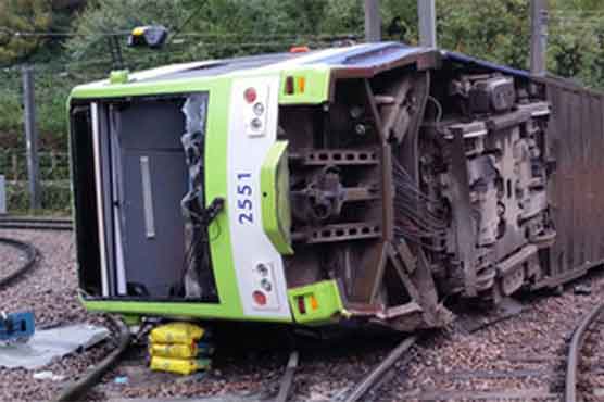 Seven killed as London tram comes off the rails