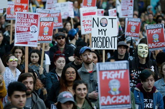 Trump election win prompts protests across US