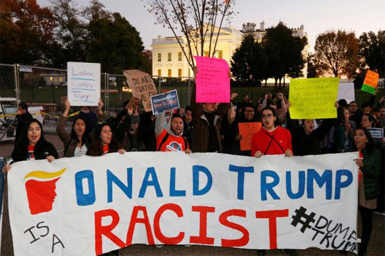 In second day of anti-Trump protests, civil rights a top concern