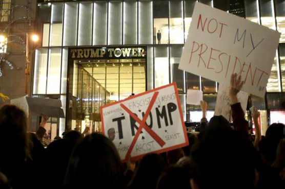 Trump blames media, terms post-election protest 'very unfair'