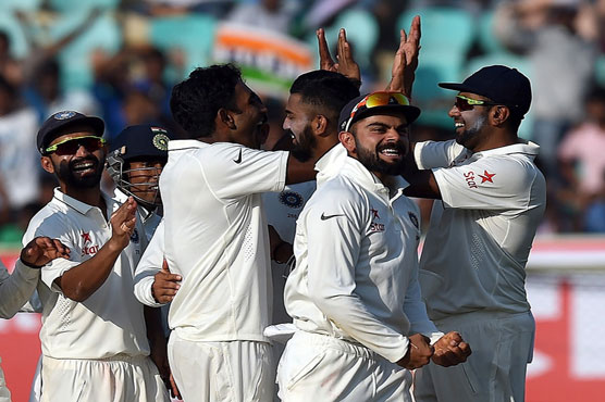 England struggle against India on the second day of test