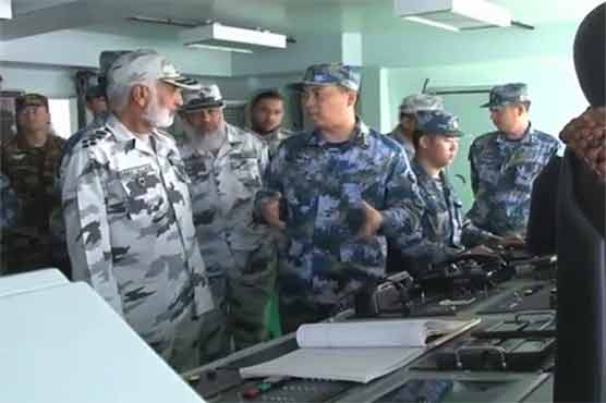 Karachi: Admiral Zaka-ullah observes joint Pak-China naval exercises