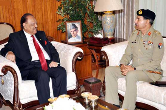 CJCS Gen Rashid Mahmood holds farewell meeting with President Mamnoon