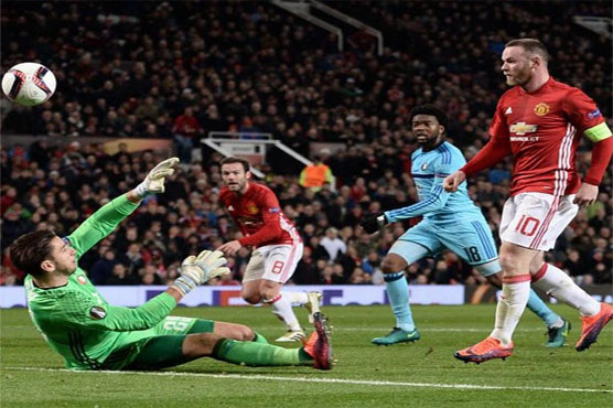 Football: Record man Rooney gives Man Utd Europa lift