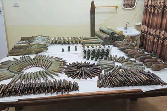 Security forces recover huge cache of ammunition in Balochistan's Chagai district