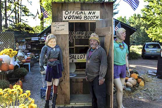 Down the toilet: Farm stand turns outhouse into voting booth