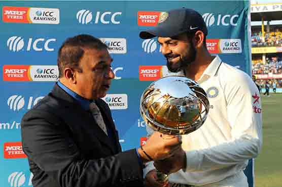 Kohli receives No. 1 mace after India top Test rankings