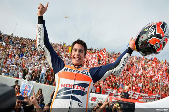 Motorcycling: Marquez wins season as Rossi, Lorenzo crash in Japan