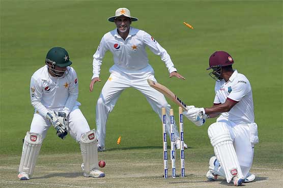 Stumps Day-4: Pakistan on top as WI need 285 on Day-5, 6 wickets in hand