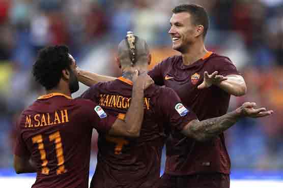 Dzeko at the double as Roma stick to Juventus in Italian league