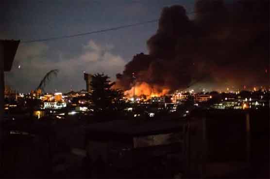Gabon parliament set ablaze after Bongo declared winner