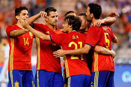 Football: Silva double blasts Spain past Belgium