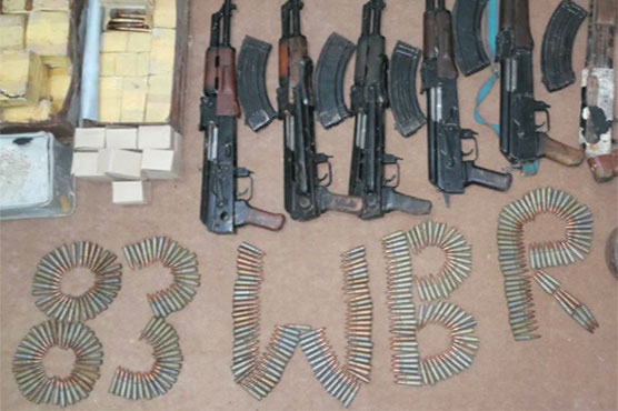Rangers seize huge cache of weapons from Karachi's Lyari area