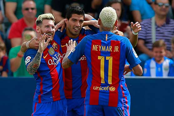 Messi scores two goals as Barcelona thrash Leganes 5-1