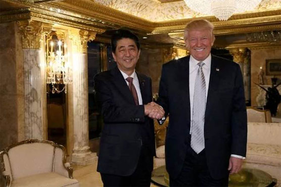 Trump to Abe: US to boost military defense against NKorea