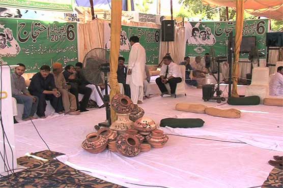 PSP sit-in continues on sixth day as well