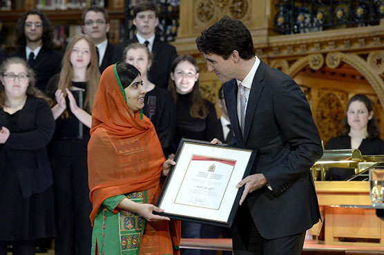 Malala Yousafzai has become an honorary Canadian citizen