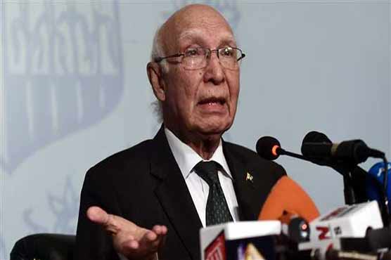 Sartaj Aziz shares charge sheet against Jadhav