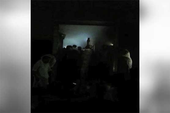 Fire gutted toys shop in Lahore