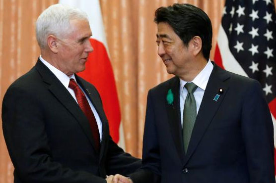 Pence reassures Japan of U.S. resolve against North Korea
