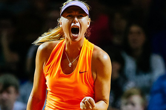 Sharapova into Stuttgart semis on doping return