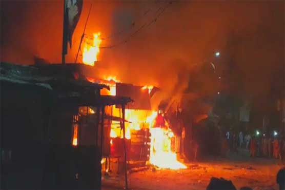 Mehrabpur: Blaze at mini petrol pump injures one