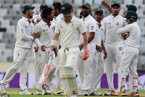 Bangladesh spinners spoil strong day for Australia in Test