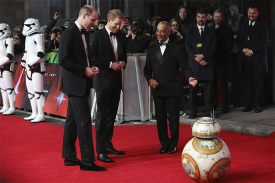 Princes William and Harry attend 'Star Wars' London premiere