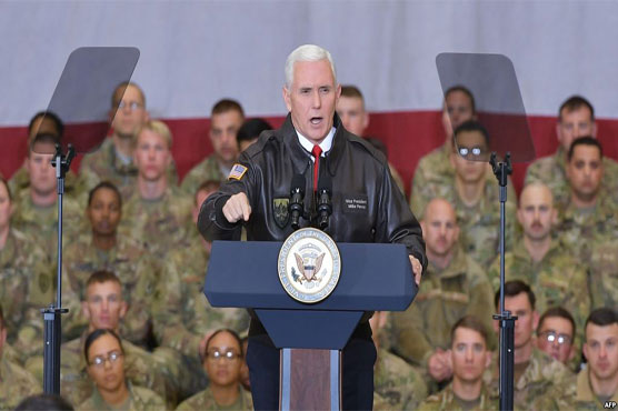 Trump 'put Pakistan on notice', US VP Pence tells troops