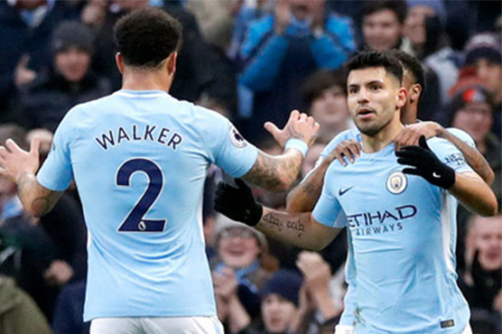 Aguero brace extends Man City's winning run 