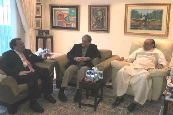 Dr Ishratul Ebad calls on Asif Zardari in Dubai