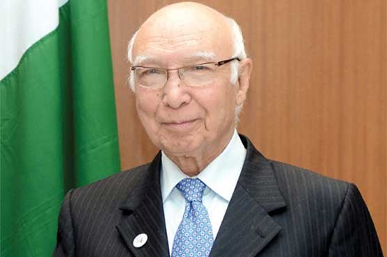 Indian nuclear weapons threat to regional peace: Sartaj Aziz