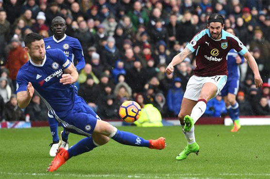 Football: Burnley's Brady checks Chelsea charge