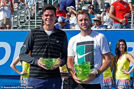 Tennis: Sock takes Delray Beach title as injured Raonic withdraws