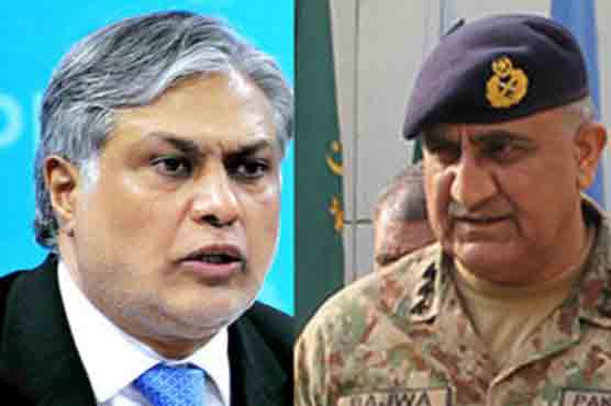 Ishaq Dar meets Army Chief to discuss development projects