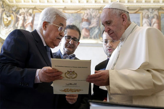 Palestinian president opens Vatican mission, warns over US embassy move