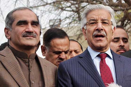 Khawaja Asif, Saad Rafique lash out at Imran Khan