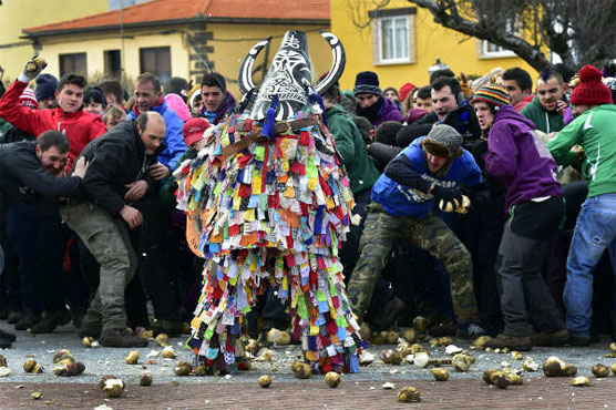 Spanish village hurls turnips to drive away evil
