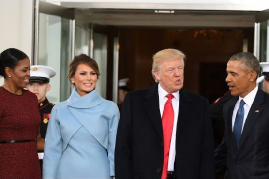 Trump reaches White House for last meeting with Obama