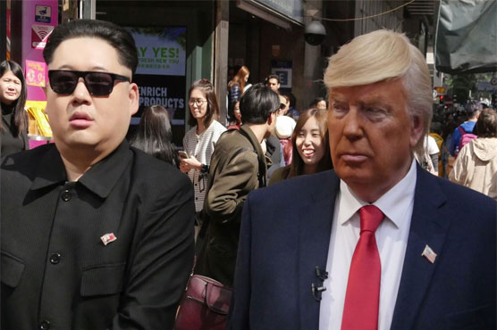 Trump and Kim Jong-Un impersonators hit Hong Kong