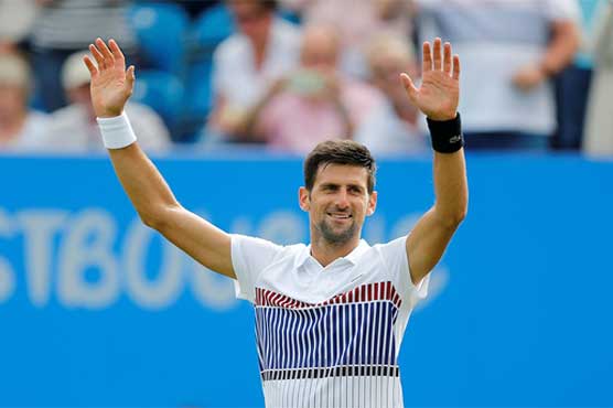 Djokovic marches into Eastbourne final, Konta withdraws