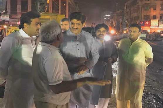 CM Sindh visits different parts of Karachi to review development work