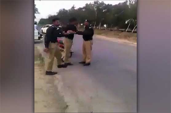 Video of police officials getting into scuffle goes viral