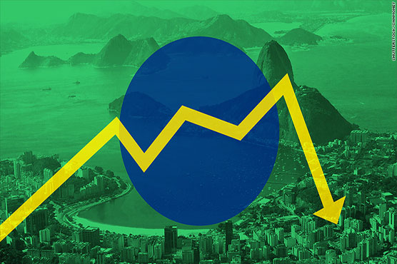 Brazil's economy experienced eight consecutive quarters of contraction 